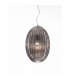 Hector Globe Pendant Ceiling Light Chrome Metal Smoky Grey Glass LED E27-3