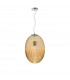 Hector Globe Pendant Ceiling Light Chrome Metal Champagne Glass LED E27-1