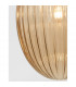 Hector Globe Pendant Ceiling Light Chrome Metal Champagne Glass LED E27-4