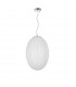 Hector Globe Pendant Ceiling Light Chrome Metal Opal Glass LED E27-1