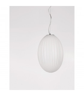 Hector Globe Pendant Ceiling Light Chrome Metal Opal Glass LED E27-2