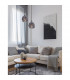 Zarley Globe Pendant Ceiling Light Chrome Metal Smoky Grey Glass LED E27-2