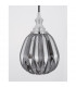Zarley Globe Pendant Ceiling Light Chrome Metal Smoky Grey Glass LED E27-3