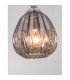 Zarley Globe Pendant Ceiling Light Chrome Metal Smoky Grey Glass LED E27-5