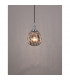 Zarley Globe Pendant Ceiling Light Chrome Metal Smoky Grey Glass LED E27-6