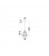 Zarley Globe Pendant Ceiling Light Chrome Metal Smoky Grey Glass LED E27-7