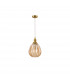 Zarley Globe Pendant Ceiling Light Brass Metal Champagne Glass LED E27-1
