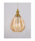 Zarley Globe Pendant Ceiling Light Brass Metal Champagne Glass LED E27-3