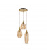 Ficato 3 Light Cluster Pendant Ceiling Light Brass Metal Champagne Glass LED E27-1