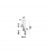 Ficato 3 Light Cluster Pendant Ceiling Light Brass Metal Champagne Glass LED E27-6