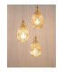 Lingua 3 Light Cluster Pendant Ceiling Light Brass Metal Champagne Glass LED E27-5