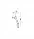 Lingua 3 Light Cluster Pendant Ceiling Light Brass Metal Champagne Glass LED E27-6
