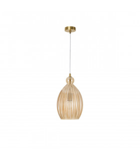 Lingua Dome Pendant Ceiling Light Brass Metal Champagne Glass LED E27-1