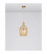 Lingua Dome Pendant Ceiling Light Brass Metal Champagne Glass LED E27-3