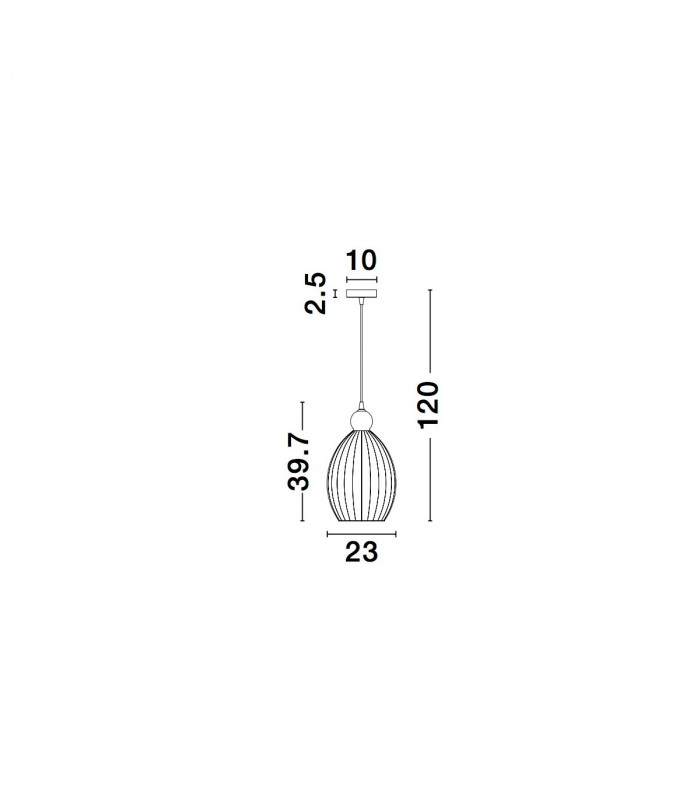 Lingua Dome Pendant Ceiling Light Brass Metal Champagne Glass LED E27-5