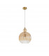 Lingua Dome Pendant Ceiling Light Brass Aluminium Champagne Glass LED E27att-1
