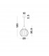 Lingua Dome Pendant Ceiling Light Brass Aluminium Champagne Glass LED E27att-3