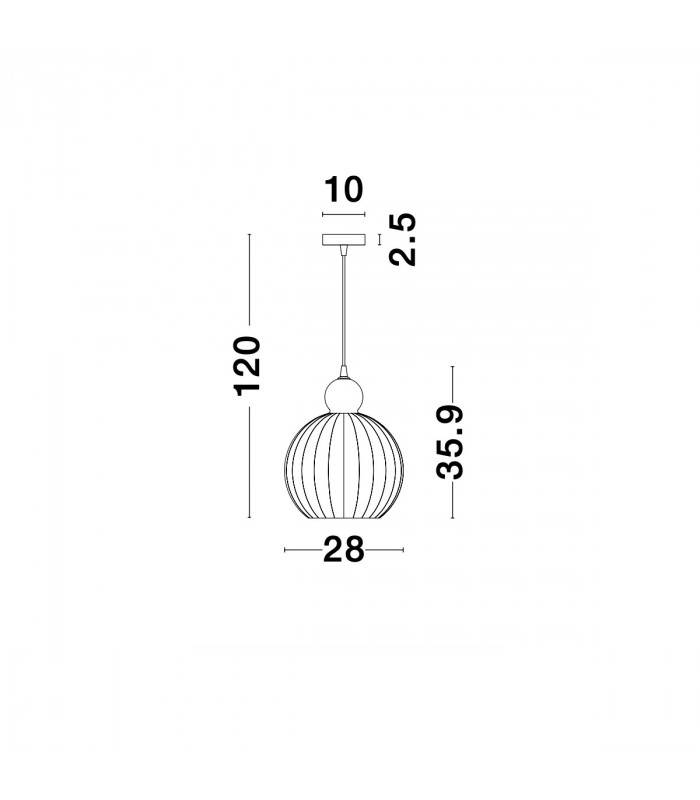 Lingua Dome Pendant Ceiling Light Brass Aluminium Champagne Glass LED E27att-3
