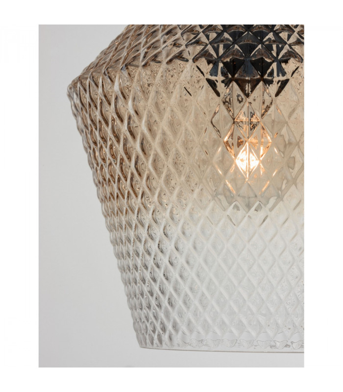 Magio 3 Light Cluster Pendant Ceiling Light Cognac Shadow Glass Brass Gold Metal LED E27-4
