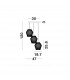 Magio 3 Light Cluster Pendant Ceiling Light Cognac Shadow Glass Brass Gold Metal LED E27-6