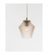 Magio Dome Pendant Ceiling Light Cognac Shadow Glass Brass Gold Metal LED E27-2