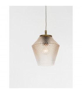 Magio Dome Pendant Ceiling Light Cognac Shadow Glass Brass Gold Metal LED E27-2