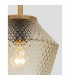 Magio Dome Pendant Ceiling Light Cognac Shadow Glass Brass Gold Metal LED E27-3