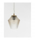 Magio Dome Pendant Ceiling Light Cognac Shadow Glass Brass Gold Metal LED E27-4