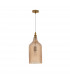 Marou Dome Pendant Ceiling Light Amber Glass Brass Metal LED E27 19.5-1