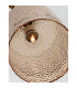 Marou Dome Pendant Ceiling Light Amber Glass Brass Metal LED E27 19.5-6
