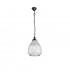 Toulon Dome Pendant Ceiling Light Clear Glass Dark Brown Base Chain LED E27-1
