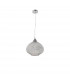 Boho 28cm Dome Pendant Ceiling Light Chrome Glass Metal LED E27-1