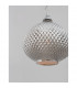 Boho 28cm Dome Pendant Ceiling Light Chrome Glass Metal LED E27-2