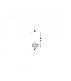 Vienti Dome Pendant Ceiling Light Dark Grey Glass Black Metal LED E27-2
