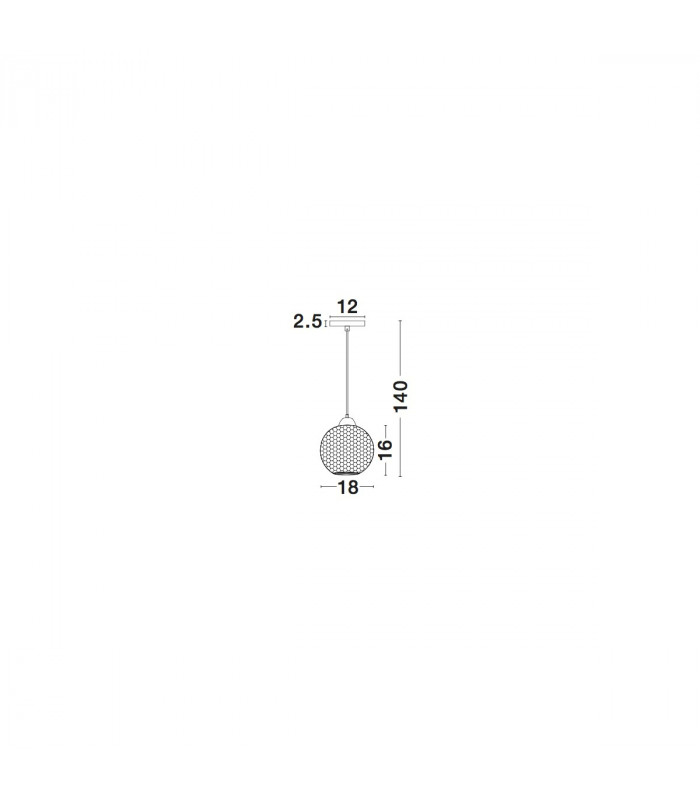 Vienti Dome Pendant Ceiling Light Ochra Glass Black Metal LED E27-3