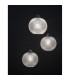 Vienti 3 Light Cluster Pendant Ceiling Light Clear Glass Black Metal LED E27-2