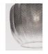 Loni Dome Pendant Ceiling Light Matt Black Metal Smoky Grey Glass LED E27-6