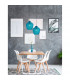 Claro Dome Pendant Ceiling Light Blue Glass Black Metal LED E27-2