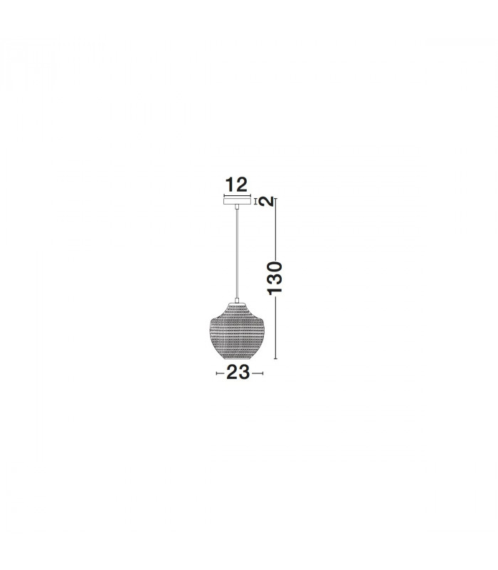 Claro Dome Pendant Ceiling Light Blue Glass Black Metal LED E27-4