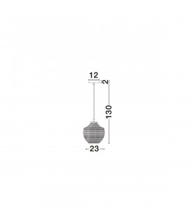 Claro Dome Pendant Ceiling Light Clear Glass Chrome Aluminium LED E27-2