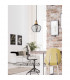 Cedro Dome Pendant Ceiling Light Smoky Glass Bronze Black Metal LED E27-2