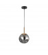 Spada Globe Pendant Ceiling Light Gold Metal Chrome Glass Black LED E27-1
