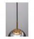 Spada Globe Pendant Ceiling Light Gold Metal Chrome Glass Black LED E27-3