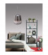 Oliverio 25cm Globe Pendant Ceiling Light Smoke Glass Chrome Aluminium LED E27-2