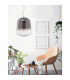 Oliverio 45cm Globe Pendant Ceiling Light Smoke Glass Chrome Aluminium LED E27-2