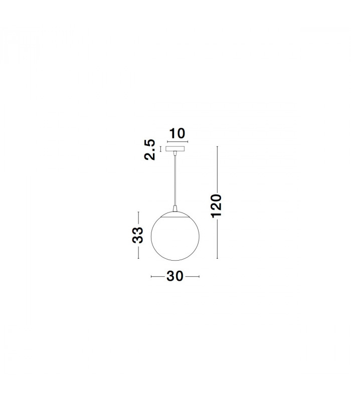 Ficato 30cm Globe Pendant Ceiling Light Smoke Glass Chrome Aluminium LED E27-4