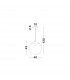 Ficato 40cm Globe Pendant Ceiling Light Smoke Glass Chrome Aluminium LED E27-5