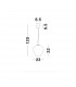 Veiro 23cm Dome Pendant Ceiling Light Chrome Glass Black Metal Black Fabric Wire LED E27-6