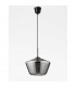 Veiro 30cm Dome Pendant Ceiling Light Chrome Glass Black Metal Black Fabric Wire LED E27-4