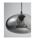 Savaz 28cm Dome Pendant Ceiling Light Chrome Glass Black Metal Black Fabric Wire LED E27-2